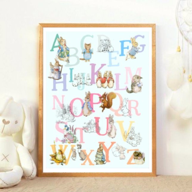 Niedliches Beatrix Potter Alphabet Kinderzimmer Poster (Von Creator hochgeladen)