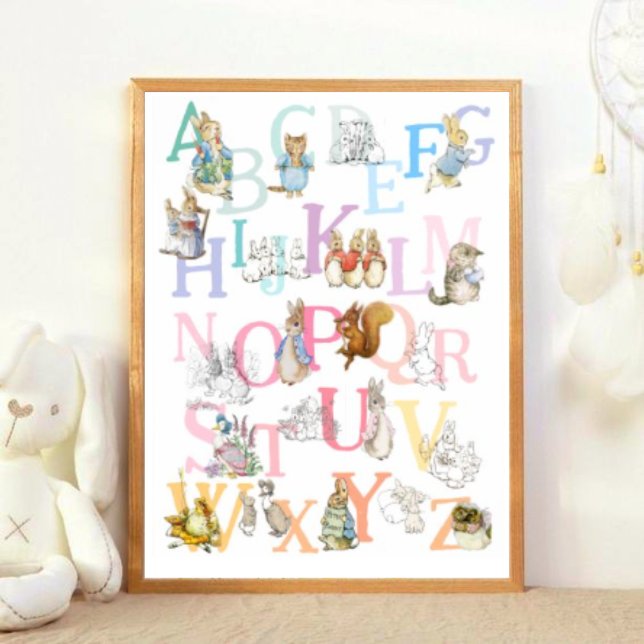 Niedliches Beatrix Potter Alphabet Kinderzimmer Poster (Von Creator hochgeladen)