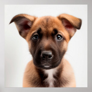 Niedliches Belgisches Malinois Puppy Doster Portra Poster