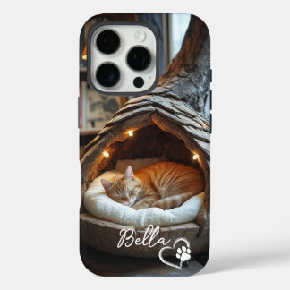 Niedliches benutzerdefiniertes Cat-Foto und Name m iPhone 16 Pro Hülle