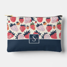 Niedliches, benutzerdefiniertes Erdbeermuster Zubehörtasche