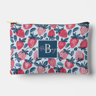 Niedliches, benutzerdefiniertes Erdbeermuster Zubehörtasche