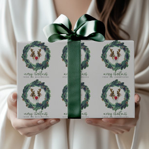 Niedliches benutzerdefiniertes Foto und Weihnachts Geschenkpapier