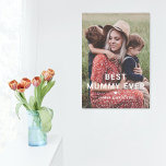 Niedliches Best Mummy Ever Heart Mother Day Foto Künstlicher Leinwanddruck<br><div class="desc">Niedliches Best Mummy Ever Heart Mother's Day Foto Canvas Print Canvas Print zeigt Ihr Lieblings-Foto mit dem Text "best mummy ever" in modernen weißen Schrift mit einem Herz und Ihre Namen unten. Personalisieren Sie diese, indem Sie den Text in dem dafür vorgesehenen Textfeld bearbeiten und ein eigenes Bild hinzufügen. Designed...</div>