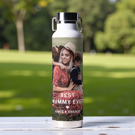 Niedliches Best Mummy Ever Heart Mother Day Foto Trinkflasche