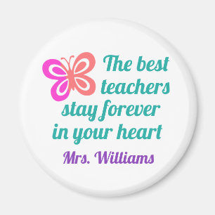 Niedliches Best Teacher Appreciate Butterfly Zitat Magnet
