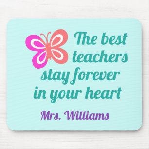 Niedliches Best Teacher Appreciate Butterfly Zitat Mousepad