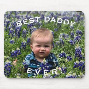 Niedliches Bestes Papa-je-personalisiertes Foto Mousepad
