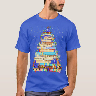Niedliches biblisches Weihnachtsbibliothek Baumlic T-Shirt