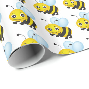 Niedliches Bienendesign Geschenkpapier