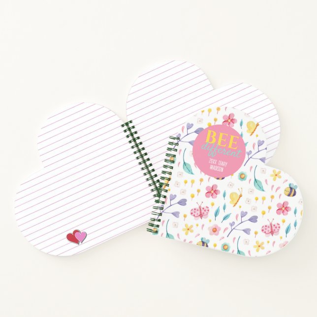 Niedliches Bienenmuster | Bienenquote Notizbuch (Innenseite)