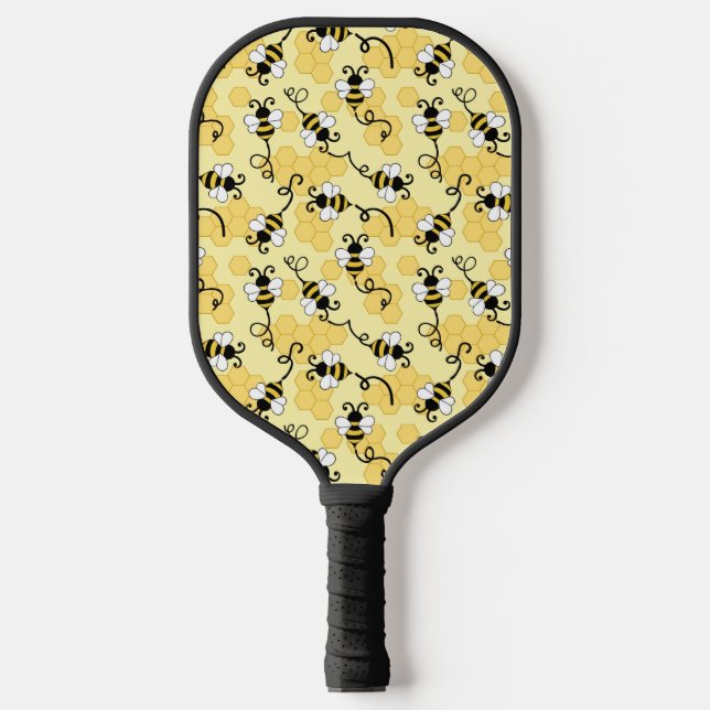 Niedliches Bienenmuster Pickleball Schläger (Vorderseite)