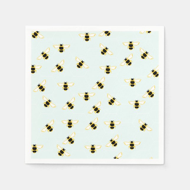 Niedliches Bienenpapier Napkins Serviette (Vorderseite)