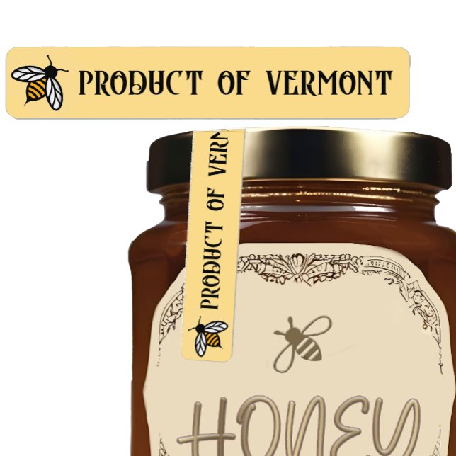 Niedliches Bienenschutzlabel oder LAND Honey Lid S Etiketten (Von Creator hochgeladen)