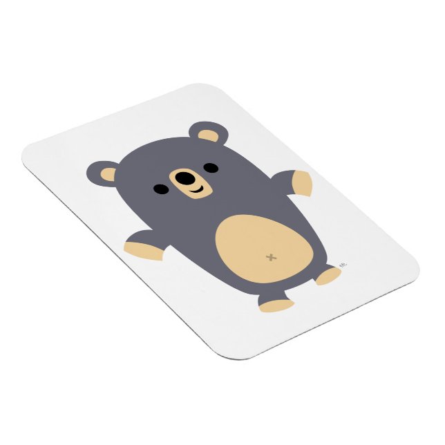 Niedliches Big Blue Cartoon Bär Flexible Magnet (Rechte Seite)