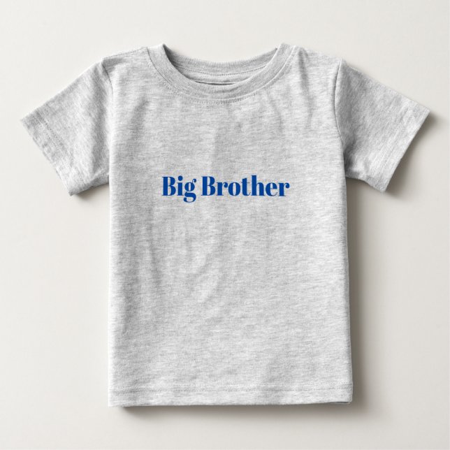 Niedliches Big Brother-Blau Baby T-shirt (Vorderseite)
