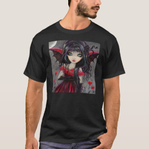 Niedliches Big Eye Fairy and Red Hearts Vampire Ar T-Shirt