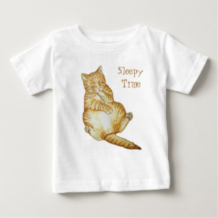 niedliches Bild einer Ingwer-Katze schlief wie ein Baby T-shirt