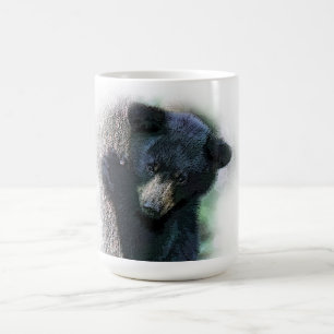 Niedliches Black Bar Cub Foto Wasserfarbe Kaffeetasse