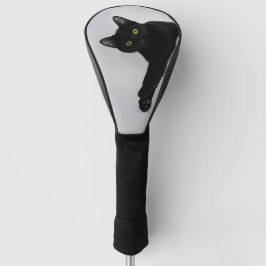 Niedliches Black Cat Foto Golf Headcover