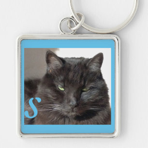 Niedliches Black Cat Foto Türkisch Personalisiert Schlüsselanhänger