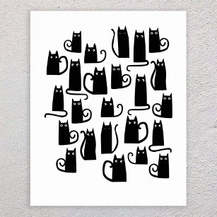 Niedliches Black Cat Poster
