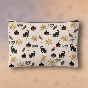 Niedliches Black Cat Pumpkin Halloween-Muster Zubehörtasche