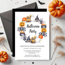 Niedliches Black Happy Halloween Illustration Part