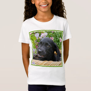 Niedliches Black Labrador Retriever Doppy Pet Foto T-Shirt