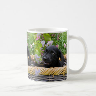 Niedliches Black Labrador Retriever Doppy Pet Foto Tasse