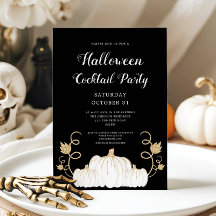 Niedliches Black Pumpkin Halloween Cocktail Party
