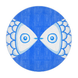 Niedliches, blaues Abstraktes Muster Schneidebrett