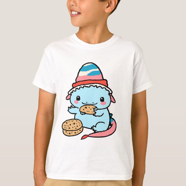 niedliches blaues axolotshirt T-Shirt (Vorderseite)