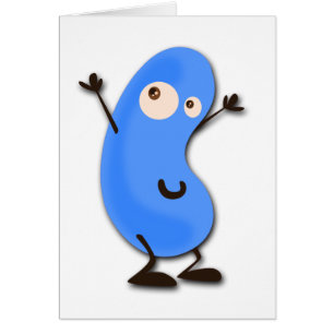 Niedliches blaues Bohnen-Monster