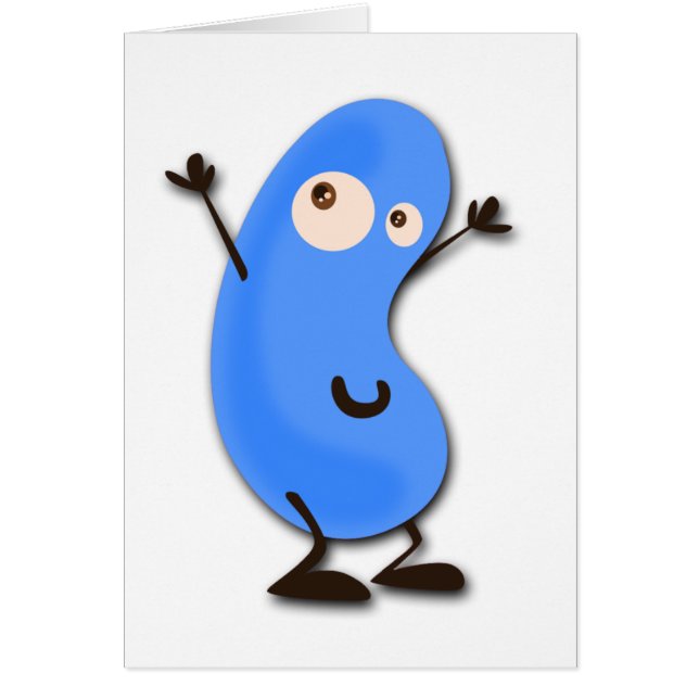 Niedliches blaues Bohnen-Monster (Vorne)