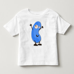 Niedliches blaues Bohnen-Monster Kleinkind T-shirt