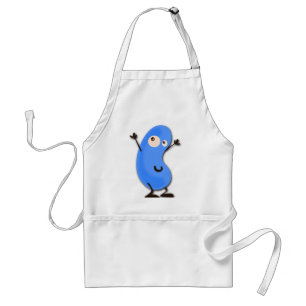 Niedliches blaues Bohnen-Monster Schürze