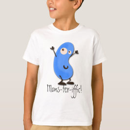 Niedliches blaues Bohnen-Monster T-Shirt
