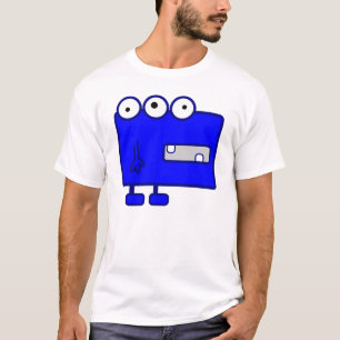 Niedliches blaues Cartoon-Monster T-Shirt