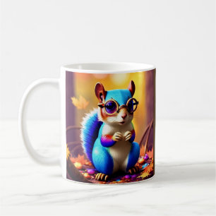 Niedliches blaues Eichhörnchen mit Brille-56786 Kaffeetasse