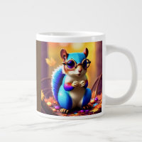 Niedliches blaues Eichhörnchen mit Brille