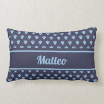 Niedliches blaues Engelsmuster personalisierter Na