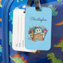 Niedliches blaues flauschiges Sockenmonster-Kinder