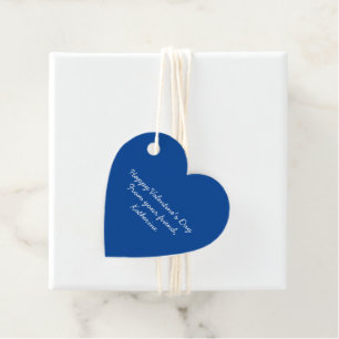 Niedliches blaues Herz Valentine's Day-Klassenzimm Geschenkanhänger
