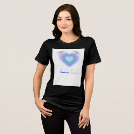 Niedliches blaues Herzhemd Tri-Blend Shirt