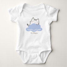 Niedliches blaues Muster Kitten Cloud