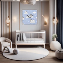 Niedliches blaues Muster Kitten Cloud