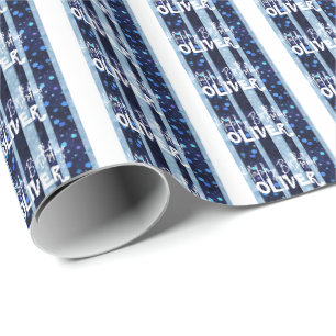 Niedliches blaues Packpapier