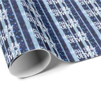 Niedliches blaues Packpapier