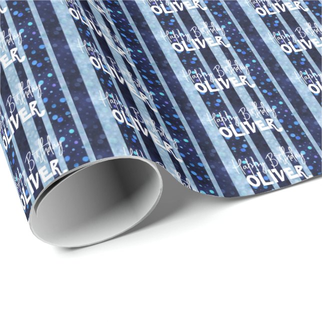 Niedliches blaues Packpapier (Rolleneckpunkt)